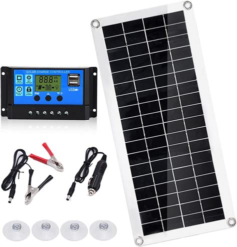 Amazon 50 Watt Monocrystalline Solar Panel System Set 18V 12V