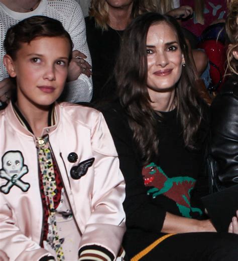 So Many Feelings For Winona Ryder And Millie Bobby Brown Front Row At