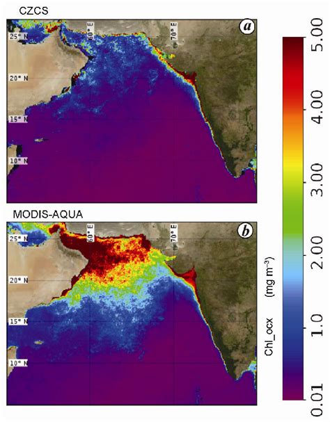 Composite Image Of Chlorophyll A Generated From A Coastal Zone Colour Download Scientific