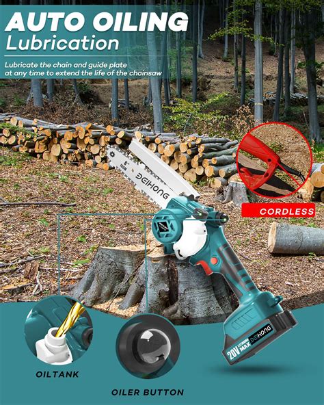 Snapklik Mini Chainsaw Cordless Inch Upgraded Brushless Motor