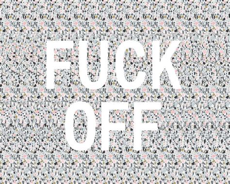 Fuck Off Stereogram Hidden D Image Terrazzo Drawing Design X Magic Eye S Throwback