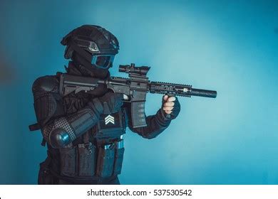 Member Swat Squad Assault Rifle Black Stock Photo (Edit Now) 537530566