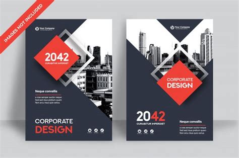 Plantilla de diseño de portada de libro corporativo en a4 Premium