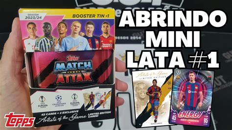 Abrindo a Primeira Mini Lata da Coleção Match Attax 2023 24 da Topps