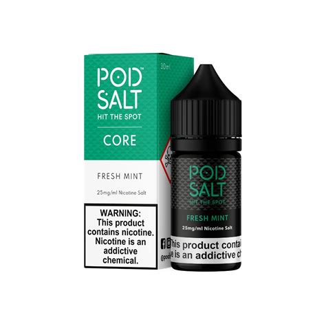 Pod Salt Core Fresh Mint 30ml Nicotine Salt E Liquid Usa 50mgml