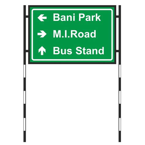 Green Aluminium Retro Reflective Sign Board For Road Direction