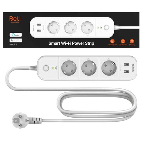 Tenda Sp Smart Plug Wi Fi Smart Power Strip Avec Prises Et Usb