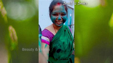 Hot Holi With Bhabhi Desi Bhabi Holi Celebration Youtube