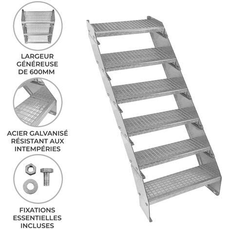 Escalier Caillebotis Marches Mm X Mm Acier Galvanis Din