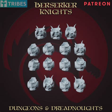 3D Printable Berserker Knights - Assault - 5e by Dungeons and Dreadnoughts