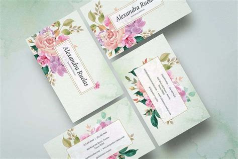 15+ Beautiful Floral Business Card Templates – Creatisimo.net