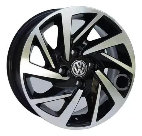 Rodas Scorro Vw Gol Voyage Aro 14 Jogo 4x100 Bicos Cor Preto