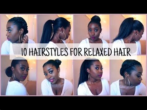 Easy And Quick Hairstyles For Relaxed Texlaxed Hair Youtube