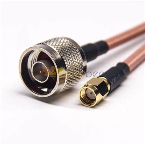 20pcs Rf Coaxial Cable Assembly N Type Straight Male To Rp Sma Straight Male For Rg142 Cable