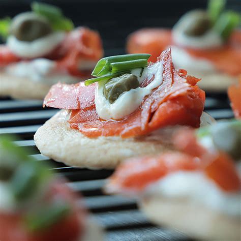 Carrot Lox Canapes With Oat Blinis Monson Made This