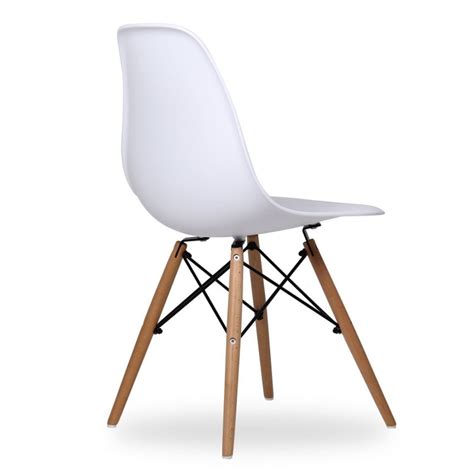 Sedia Design Dsw Con Gambe In Legno Di Faggio Fascino Scandinavo Bianca