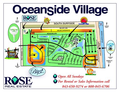 Oceanside Village And Area Maps Oceanside Village Oceanside Resort Community Surfside Beach Sc