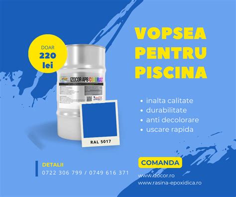 Vopsea Albastra Pentru Piscina IZOCOR APB Colorat 5 Kg