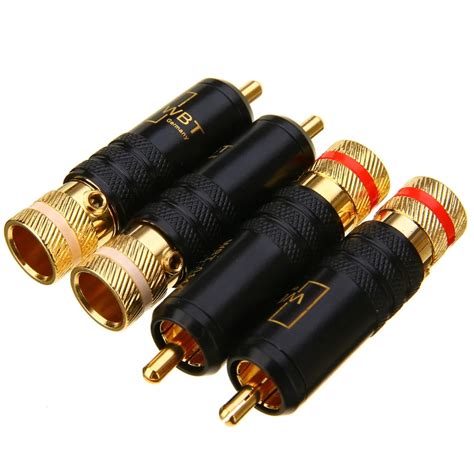 Aliexpress Buy 4pcs Gold Plated Copper RCA WBT Plug Adapter