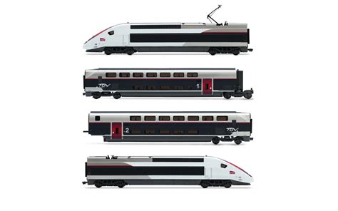 SET DE 4 ELEMENTS TGV DUPLEX CARMILLON SNCF DIGITAL SOUND