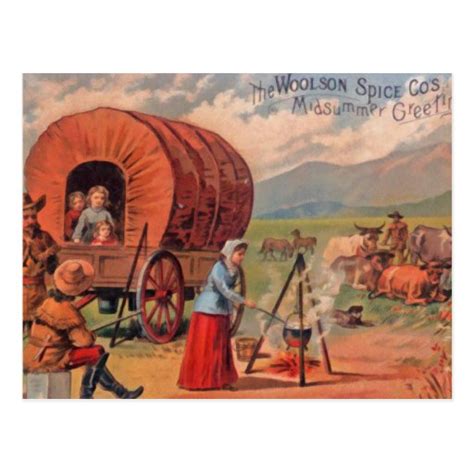 Covered Wagon Cards Covered Wagon Card Templates Postage Invitations