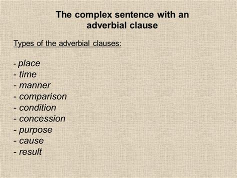 Adverbial Clause Of Place Adverb Clauses In English Adverbial Clauses In English Adverb