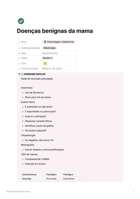 Solution Doenc As Benignas Da Mama Mastologia Ginecologia E Obstetr