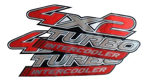 Par Logos Emblema Adesivo Pick Up X Turbo Intercooler Cuotas Sin