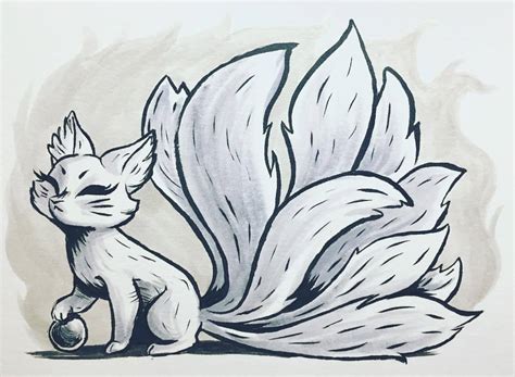 How To Draw A Kitsune Step By Step Joseph Whatitat