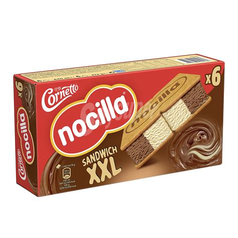 Cornetto Frigo Helado Sandwich De Nocilla Caja 6 Uds 474 Gr Caja 6 Uds