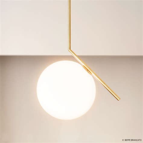 FLOS IC S1 Designer Pendant Light Brushed Brass Lights Co Uk