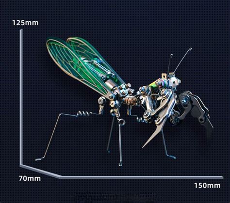 Diy Mechanical Mantis Kit 258pcs Metal Insect Puzzle Model Etsy