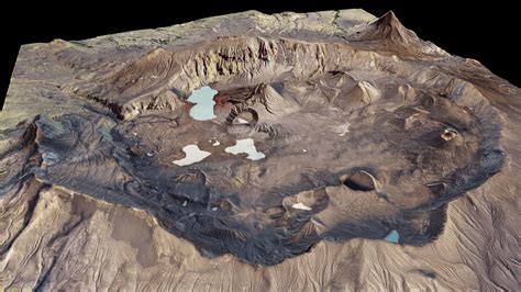 Okmok Caldera 3d model terrain 3D model | CGTrader