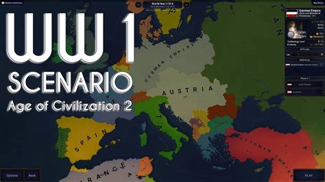 Let S Create World War 1 Scenario In Age Of Civilization 2 Youtube