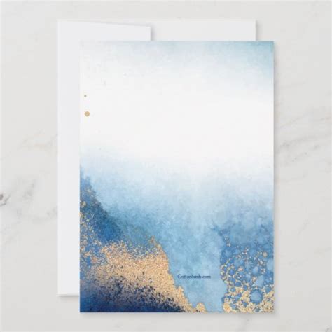 Blue And Gold Modern Passover Invitation Zazzle