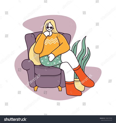 Woman Sitting On Chair Wearing Boots Over 10 Royalty Free Licensable