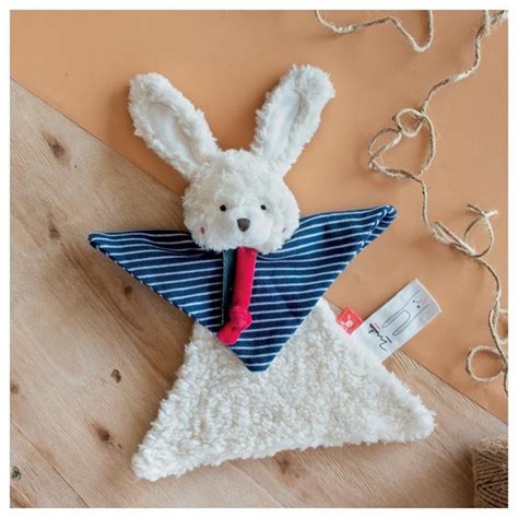 Doudou Lapin Ray En Coton Biologique Cm Ma Lou Tradition