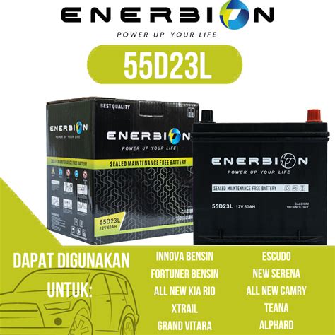 Jual Aki Enerbion MF 55D23L Mobil Nissan Xtrail Suzuki Grand Vitara