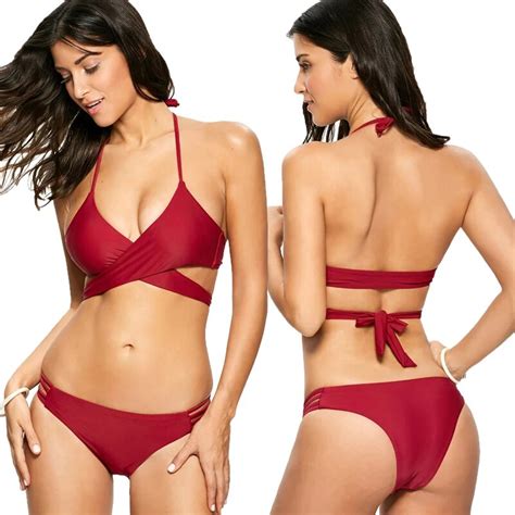 Sexy Women Swimsuits New Bandage Pop Pc Swimsuit Bandage Bikini