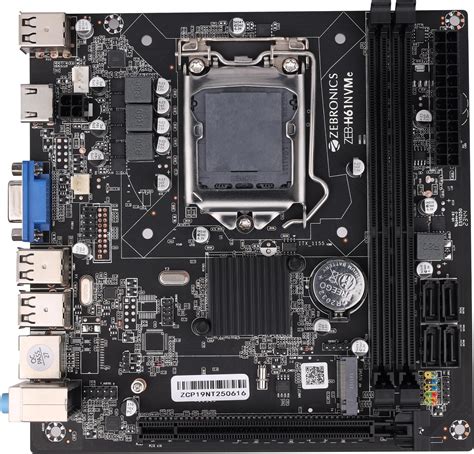 Amazon In Buy ZEBRONICS H61 NVMe H61 M2 Micro ATX Motherboard For LGA