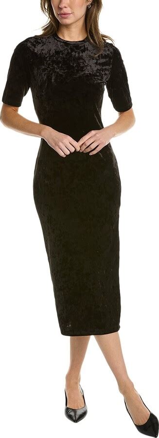 Cynthia Rowley Crushed Velvet Midi Dress Shopstyle