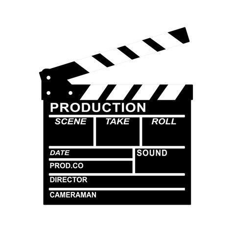 Cinema Clapperboard Silhouette, Movie Clapper Illustration. 7780984 ...