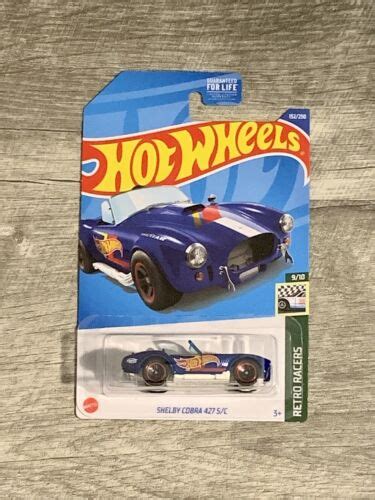 Hot Wheels Shelby Cobra 427 S C Blue Ford HW Retro Racers 9 10 Goodyear