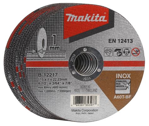 B Makita Grinder Cutting Disc Mm X Mm X