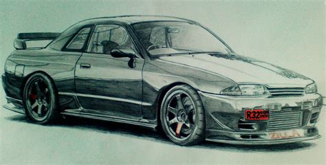 Nissan Skyline R32 Drawing By Cardesigner123 On Deviantart