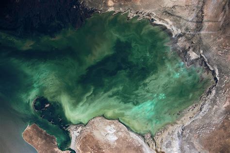 Satellite View Of Caspian Sea Photograph By Panoramic Images