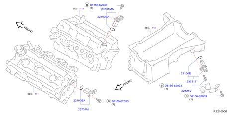 2007 Nissan Maxima Camshaft Position Sensor Crankshaft Position Sensor