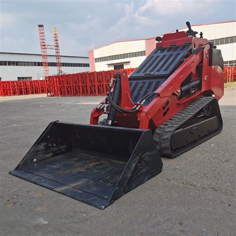 25hp Walk Behind Mini Skid Steer Loader Stand On Mini Track Loader With