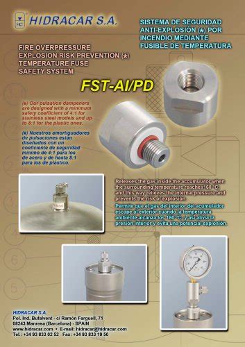 Bladder Pulsation Dampeners With Stainless Steel Body Hidracar S A