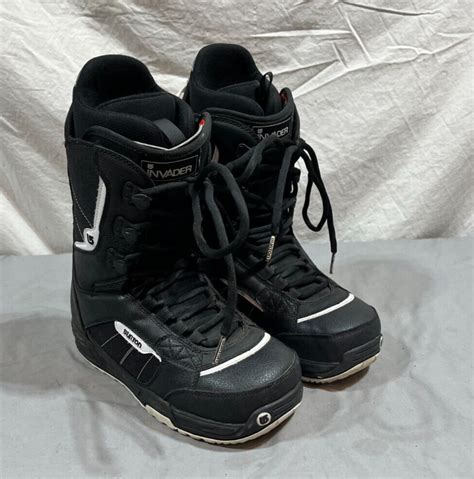 Burton Invader Black All Mountain Snowboard Boots Us Mens 7 Eu 40